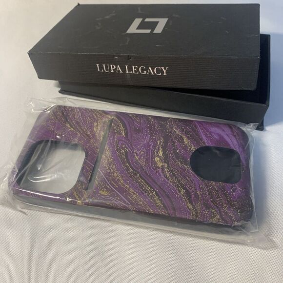 LUPA Legacy iPhone 13 Pro Wallet Case - Case with Card Holder New Purple Glamour - Picture 2 of 6